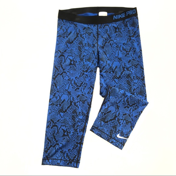 NWOT Nike Pro 20” Snakeskin Cropped Capri Leggings - Picture 3 of 16